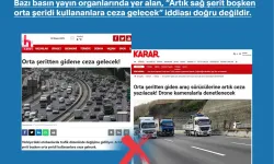 Trafikte 'orta şeride ceza' iddiaları asılsız