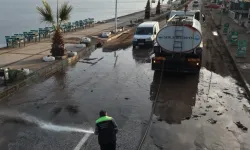 Bursa Gemlik'te temizlik ve güvenlik için aralıksız çalışma