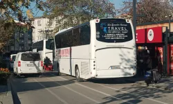 Keşan'da otobüs parkları trafiği kilitliyor!