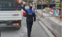 Denizli'de zabıta ekiplerinden kaldırım işgallerine sıkı takip