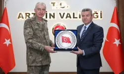 Erzurum 9. Kolordu Komutanı Tümgeneral Akyıldız Artvin'de
