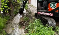 Bursa İnegöl'de sulama kanalı temizliği​​​​​​​