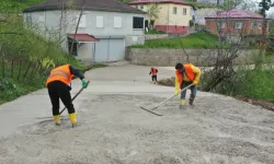 Ordu Korgan'da beton yol çalışması başlattı