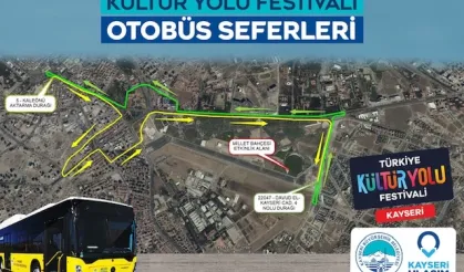 Kayseri'de Kültür Yolu Festivali'ne özel ulaşım hizmeti