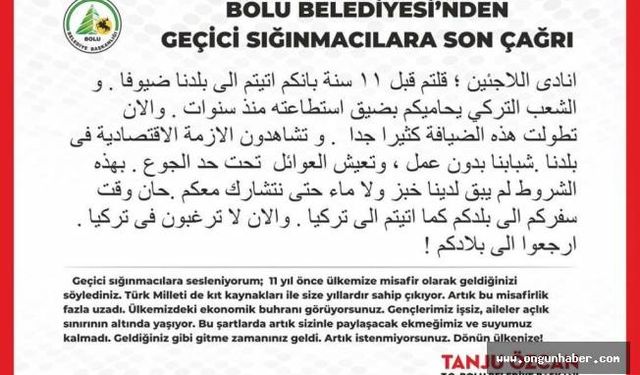 Tanju ÖZCAN dan Arapça Uyarı!