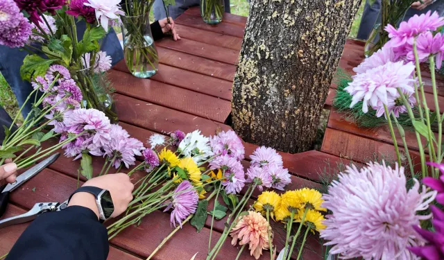 Kocaeli'de renklerin en zarif hali buketlerde buluştu