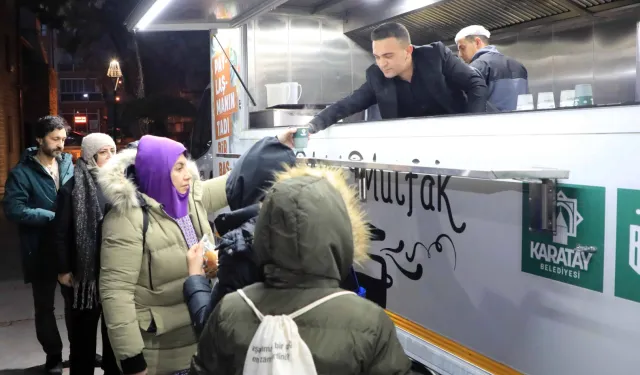 Konya Karatay'da Şeb-i Arus'a özel çorba ikramı