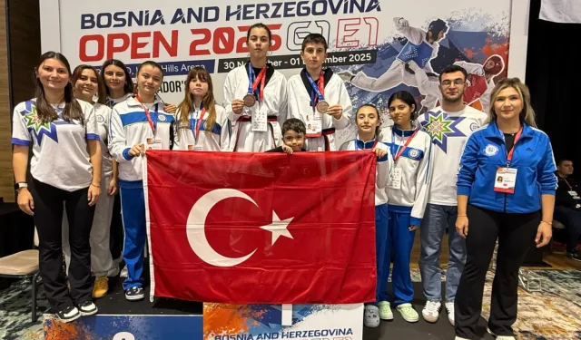 Muğlalı tekvandocular Bosna Hersek'te madalyaları topladı