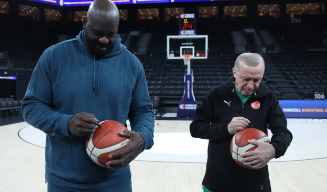 Cumhurbaşkanı Erdoğan, NBA efsanesi ile pota başında