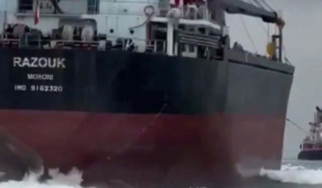 Sarıyer'de karaya oturan gemi başarıyla kurtarıldı