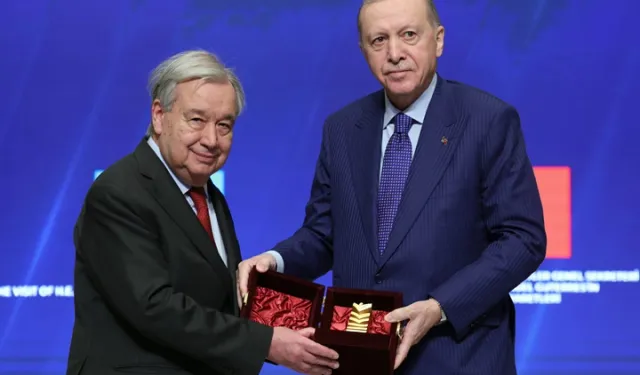 BM Genel Sekreteri Guterres'e Atatürk Uluslararası Barış Ödülü