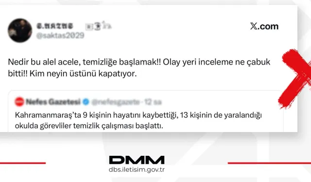 Kahramanmaraş'ta 'deliller karartıldı' iddialarına yalanlama