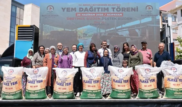 Denizli'de yetiştiriciye yem desteği devam ediyor