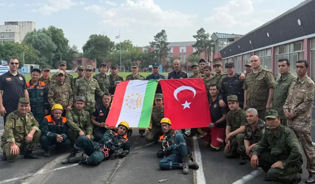 Konya Büyükşehir'den Tacikistan'da yüksek katlı yapılara müdahale eğitimi