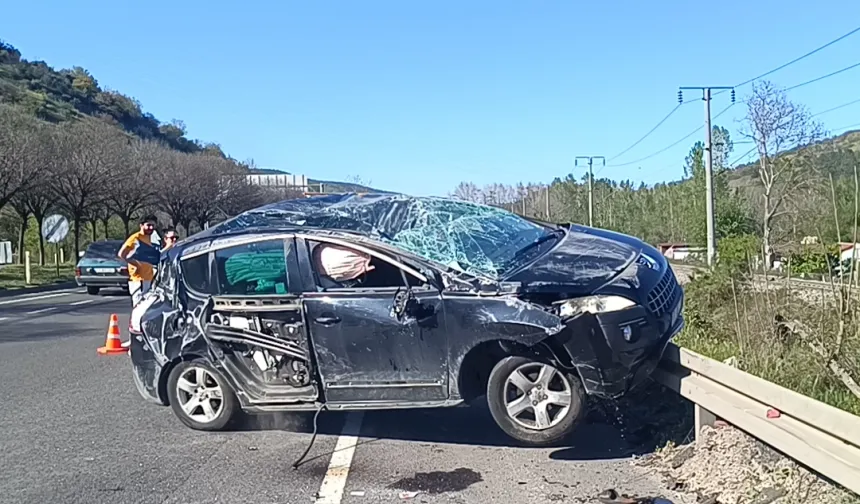 Bilecik'te takla atan otomobilde 1 kişi yaralandı