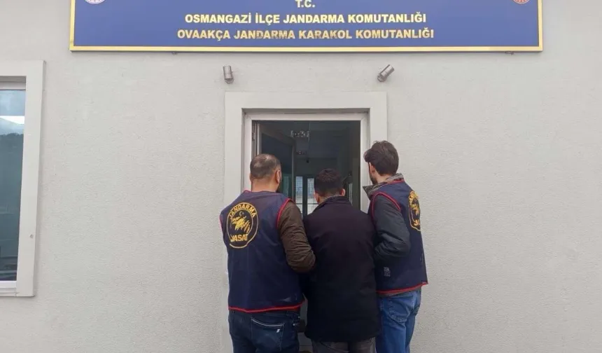 Bursa'da hapis cezası firarisini Jandarma yakaladı